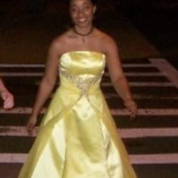 Golden Yellow Prom Dress - Picture 1 of 7